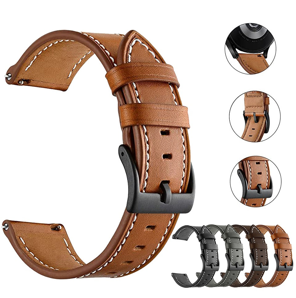 Pulseira em pele estilo aviador