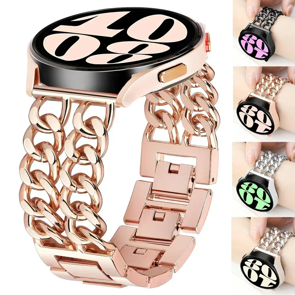 Pulseira de aço clássico 'elegância'